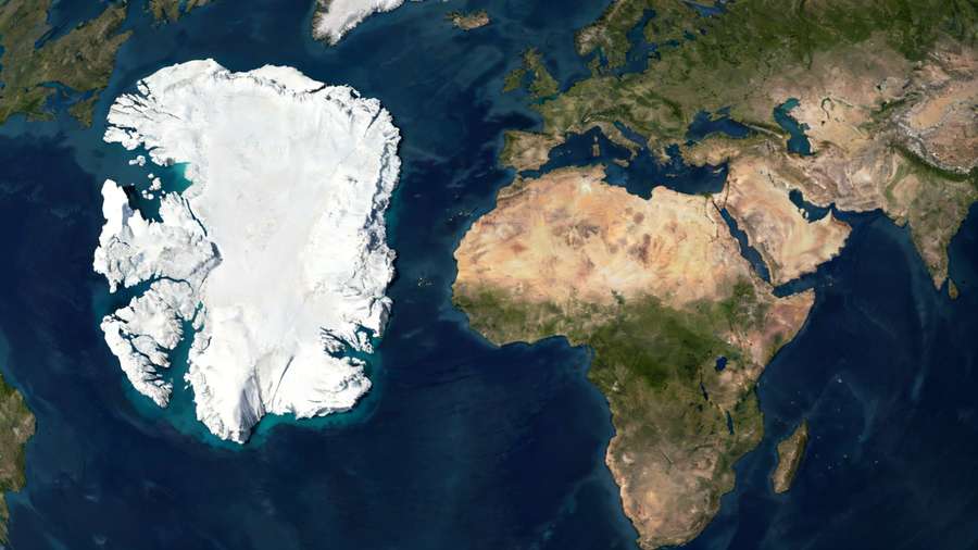 Greenland is actually fourteen times smaller than the continent of Africa.