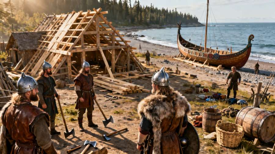 Vikings established a settlement in Canada five centuries before Columbus.