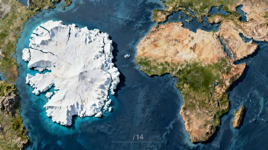 Greenland is actually fourteen times smaller than Africa in reality.